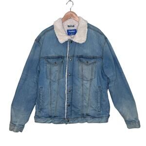 Chubbies Sherpa Lined Denim Trucker Jacket Size XL